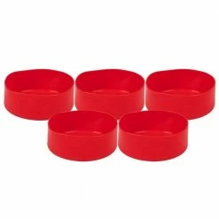 5-Piece 64oz. Red Silicone Hydro Bottle Sleeve Cup by Mind Reader