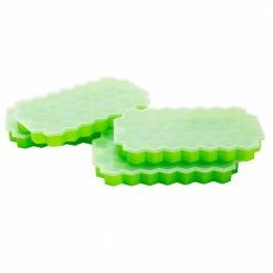 Silicone Green Hexagon Ice Mold Ice Trays (Set of 4) by Mind Reader