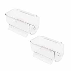 Clear Wine Bottle Plastic Storage Bin (Set of 2) by Mind Reader -Deals Mind Reader Store mind reader wine totes winboth2 clr 1f 1000