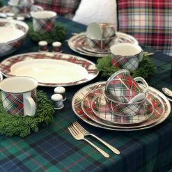 12.5 in. Highland Plaid Enamelware Round Charger Plate Set of 2 by Golden Rabbit 10 12.5 in. Highland Plaid Enamelware Round Charger Plate Set of 2 by Golden Rabbit -Deals Mind Reader Store multi golden rabbit charger plates hp36s2 44 1000