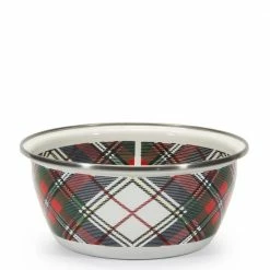 Highland Plaid 3-cup Enamelware Salad Bowl (Set of 4) by Golden Rabbit