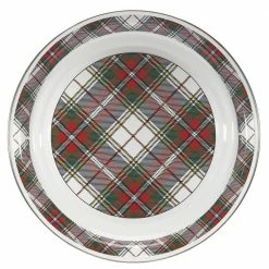 Highland Plaid 20 in. Enamelware Serving Tray by Golden Rabbit