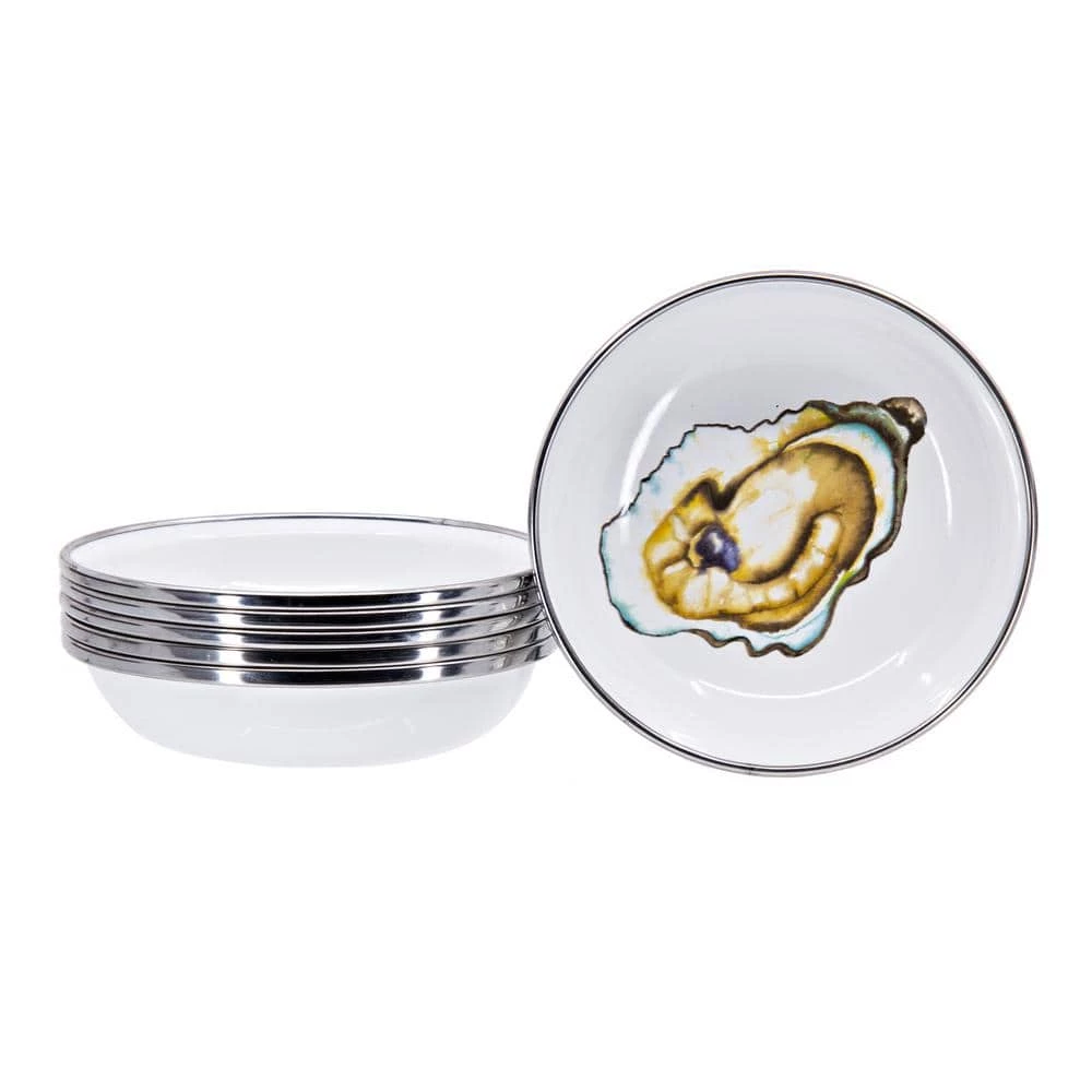 4 oz. White Porcelain Oyster Enamelware Sauce Dish (Set of 6) by Golden Rabbit 1 4 oz. White Porcelain Oyster Enamelware Sauce Dish (Set of 6) by Golden Rabbit