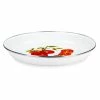 10 in. Tomatoes Enamelware Pasta Plate Set of 4 by Golden Rabbit