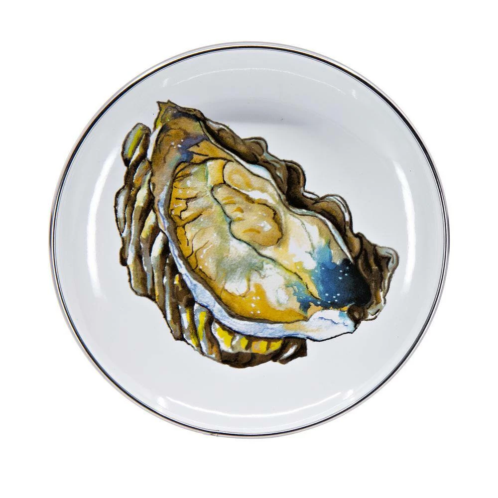 Oyster 5.75 in. White Enamelware Round Bread and Butter Plate (Set of 4) by Golden Rabbit 2 Oyster 5.75 in. White Enamelware Round Bread and Butter Plate (Set of 4) by Golden Rabbit - Image 2