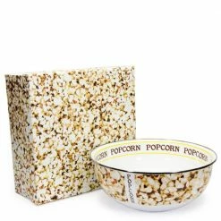 Popcorn 4.5 qt. Enamelware Popcorn Bowl with Gift Box by Golden Rabbit