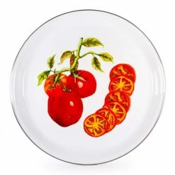 Tomatoes 15.5 in. Enamelware Serving Tray by Golden Rabbit