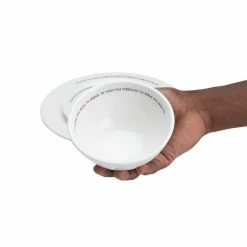 3-Piece Traditional White Ceramic Dinnerware Set (Service for 1) by Mind Reader -Deals Mind Reader Store white mind reader dinnerware sets relidish3 wht 1f 1000