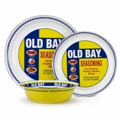 4 qt. Old Bay Enameled Steel Round Serving Bowl by Golden Rabbit -Deals Mind Reader Store yellow golden rabbit serving bowls ob03 1f 1000